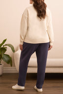 Tribal Ladies Moonstone Size Inclusive LS Zip Funnel Neck Top