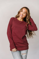 Ampersand Ave Classic Pullover Cranberry