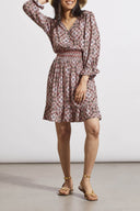 Tribal Ladies Pink Dust Dress w/Embroidered Smocking