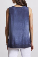 Tribal Ladies Nautical High Low Tank Top w/Special Wash Effect