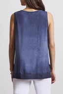 Tribal Ladies Nautical High Low Tank Top w/Special Wash Effect