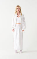 Dex Ladies White Wash Contrast Stitch Jacket