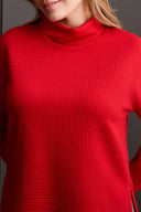 Tribal Ladies Scarlet LS Tunic w/Side Slits