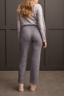 Tribal Ladies Grey Mix Pull On Pant w/Pockets