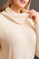 Tribal Ladies Moonstone LS Cowlneck Sweater w/Open Stitch
