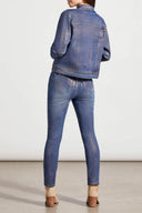 Tribal Ladies Rose Gold Denim Jacket w/Rose Gold Coating