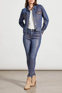 Tribal Ladies Rose Gold Denim Jacket w/Rose Gold Coating