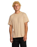 Billabong Mens Light Khaki Essential Premium SS Tshirt