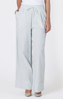 Dex Ladies Sand Stripe Wide Leg Elastic Waist Pant