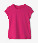 Hatley Girls Pink Yarrow Mesh Trim Tshirt