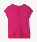 Hatley Girls Pink Yarrow Mesh Trim Tshirt