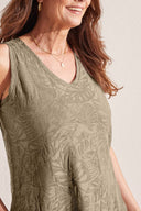 Tribal Ladies Safari V-Neck Tank Top w/Curved Hem