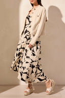 Tribal Ladies French Oak LS Button Front Jacket w/Drawcord In Hem