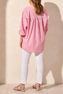 Tribal Ladies Teaberry LS Button Front Shirt