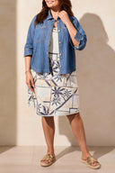 Tribal Ladies Coastline Size Inclusive Light denim Overshirt