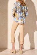 Tribal Ladies Green Moss 3/4 Sleeve Button Front Blouse