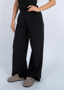 Rd Style Ladies Black Teddy Ruched Waistband Pants