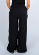 Rd Style Ladies Black Teddy Ruched Waistband Pants