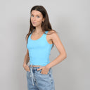 Rd Style Ladies Amalfi Blue Ama Scoop Neck Tank