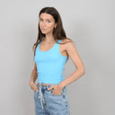 Rd Style Ladies Amalfi Blue Ama Scoop Neck Tank