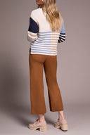 Tribal Ladies Sandstone LS Boat Neck Sweater