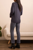 Tribal Ladies Sapphire LS Crew Neck Sweater