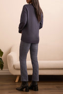 Tribal Ladies Sapphire LS Crew Neck Sweater