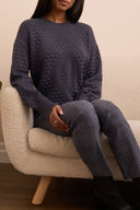 Tribal Ladies Sapphire LS Crew Neck Sweater