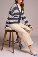 Tribal Ladies Sapphire LS Buttoned Front Sweater Cardigan