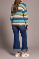 Tribal Ladies Wasabi LS U Neck Sweater