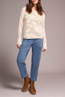 Tribal Ladies Moonstone LS Boat Neck Sweater