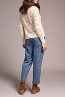 Tribal Ladies Moonstone LS Boat Neck Sweater