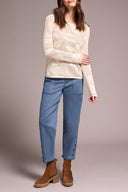 Tribal Ladies Moonstone LS Boat Neck Sweater