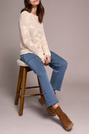 Tribal Ladies Moonstone LS Boat Neck Sweater