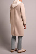 Tribal Ladies Oatmeal Car Coat w/Fooler Hoodie