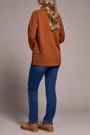 Tribal Ladies Ginger Spice Funnel Neck Tunic w/Side Slits