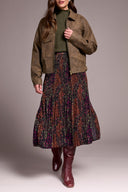 Tribal Ladies Cocoa Zipped Front Side Tab Pu Jacket