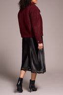 Tribal Ladies Passion Plum Button Front Boucle Jacket