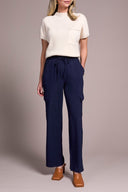 Tribal Ladies Nightfall Elastic WB Flowy Cargo Pant