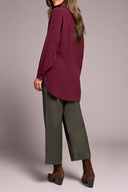 Tribal Ladies Passion Plum Flowy Raglan Sleeve Shirt