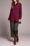 Tribal Ladies Passion Plum Flowy Raglan Sleeve Shirt