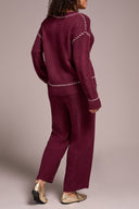 Tribal Ladies Wine LS Crew Neck Sweater