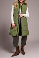 Tribal Ladies Chive Zip Front Quilted Vest