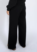 RD Style Ladies Black Prida Soft Knit Drawstring Pull On Straight Leg Pants