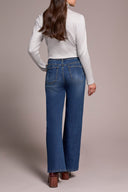 Tribal Ladies Antique Blue Sophia Curvy Hugging Wide Leg Jeans