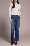 Tribal Ladies Antique Blue Sophia Curvy Hugging Wide Leg Jeans