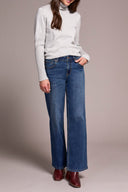 Tribal Ladies Antique Blue Sophia Curvy Hugging Wide Leg Jeans