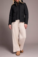 Tribal Ladies Black LS Zip Front Puffer w/Removable Hood