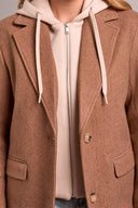 Tribal Ladies Biscotti Car Coat w/Fooler Hoodie