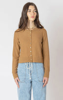 Dex Ladies Toffee Easy Crewneck Cardigan